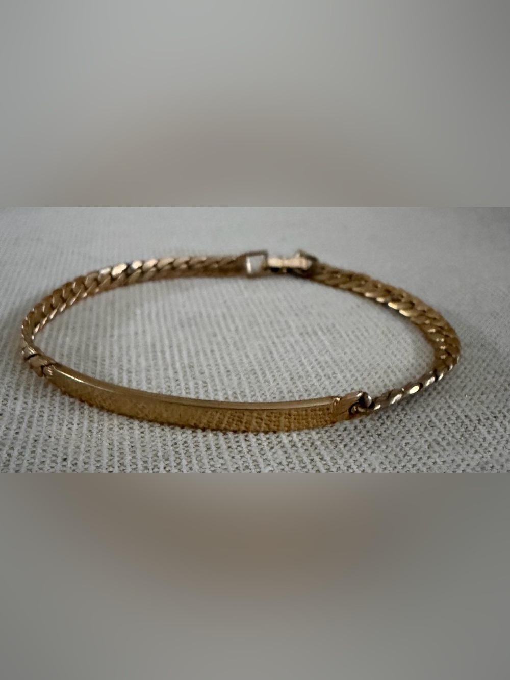 Avon Gold-Tone ID Bar Chain Bracelet